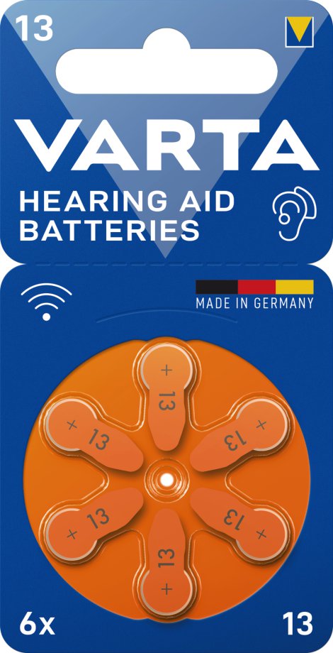 VARTA Hörgerätebatterie "Hearing Aid Batteries" 13, 6 Stk.