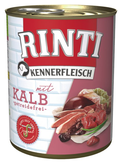 RINTI Hundenassfutter Kennerfleisch Kalb 800 g