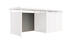 BIOHORT Rückwand für Seitendach H2/H3/H4/H5 für Gerätehaus Highline® 266x4x181 cm, silber-metallic
