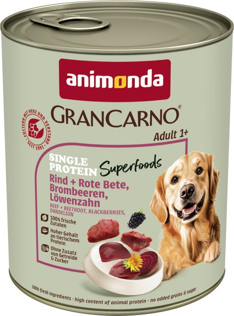 ANIMONDA Hundenassfutter GranCarno Superfood Rind und Rote Rübe 400 g