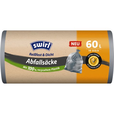 SWIRL® Abfallsack 60 l,10 Säcke 68x73 cm