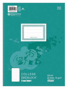 URSUS Collegeblock A4 liniert 80 Blatt