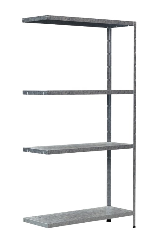 SCHULTE REGALWELT Steckanbauregal 4 Böden verzinkt 150x80x30 cm