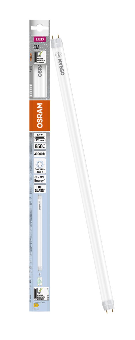 LEDVANCE LED-Leuchte Tube T8 EM Kaltweiß 5,4W L44 cm