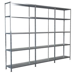 SCHULTE REGALWELT Grund Anbauregal 15 Böden verzinkt