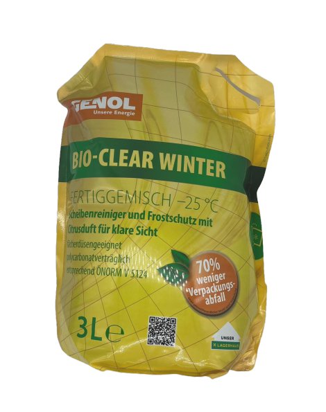 GENOL Bio-Clear Winter 3L Beutel, Scheibenreiniger Fertiggemisch