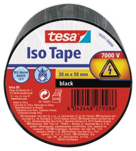 TESA Universalband 20 m x 50 mm schwarz