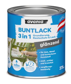 AVANIA 3in1-Buntlack glänzend Schwarz 375 ml