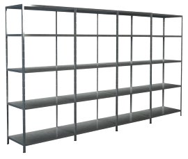 SCHULTE REGALWELT Grund + Anbauregal 20 Böden Weiß