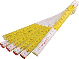 SUKI Gliedermaßstab CE Holz Gelb/Weiß 2 m