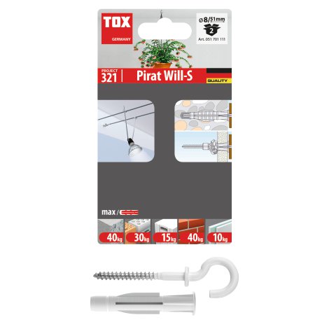 TOX Hakendübel Pirat Will-S 2 Stk.