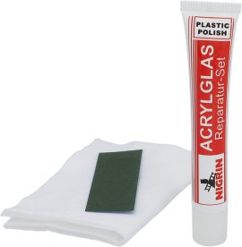 NIGRIN Kunststoff-Scheiben-Politur Set 3-tlg.