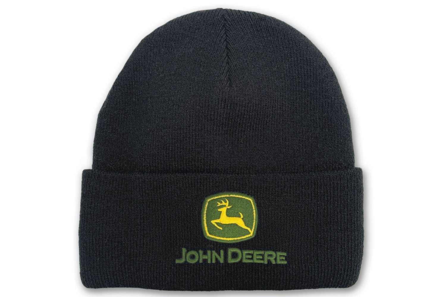 John Deere Strickmütze schwarz