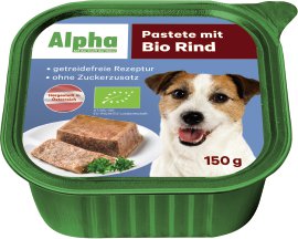 ALPHA Hunde-Nassfutter Bio-Rind 11x150 g