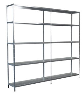 SCHULTE REGALWELT Grund + Anbauregal 10 Böden verzinkt