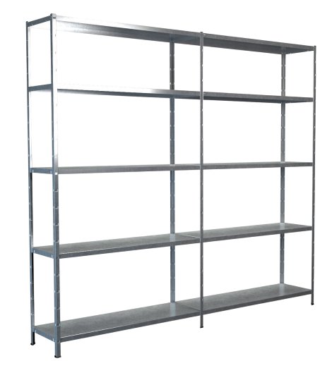 SCHULTE REGALWELT Grund + Anbauregal 10 Böden verzinkt 200x220x35 cm