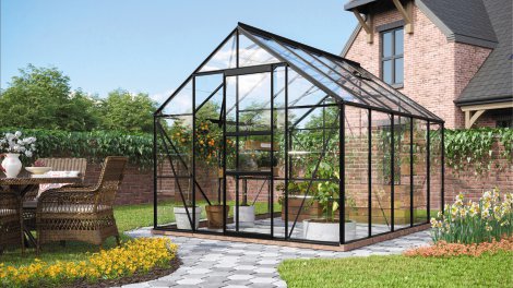 VITAVIA Gewächshaus Merkur 8300 ESG 3 mm Schwarz