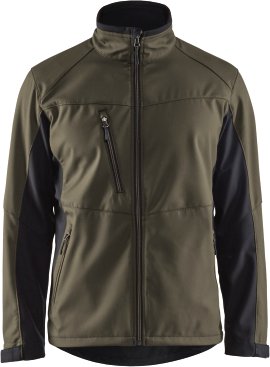 BLÅKLÄDER Softshell Jacke olivgrün/schwarz