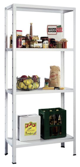 SCHULTE REGALWELT Grundregal 4 Böden Weiß