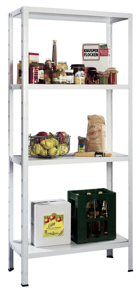 SCHULTE REGALWELT Grundregal 4 Böden Weiß 180x60x40 cm
