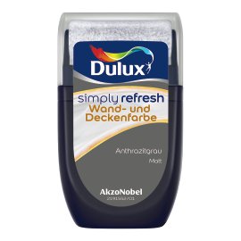 DULUX Simply Refresh Wand und Deckenfarbe Test Anthrazitgrau 30 ml