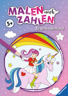 RAVENSBURGER Buch Malen nach Zahlen Regenbogenland