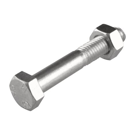 SUKI Sechskantschraube verzinkt 8.8 Teilgewinde DIN 931 M8x80 mm 4 Stk.
