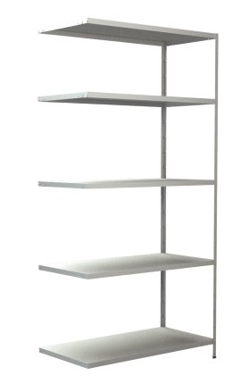 SCHULTE REGALWELT Steckanbauregal 5 Böden Weiß 200x100x50 cm