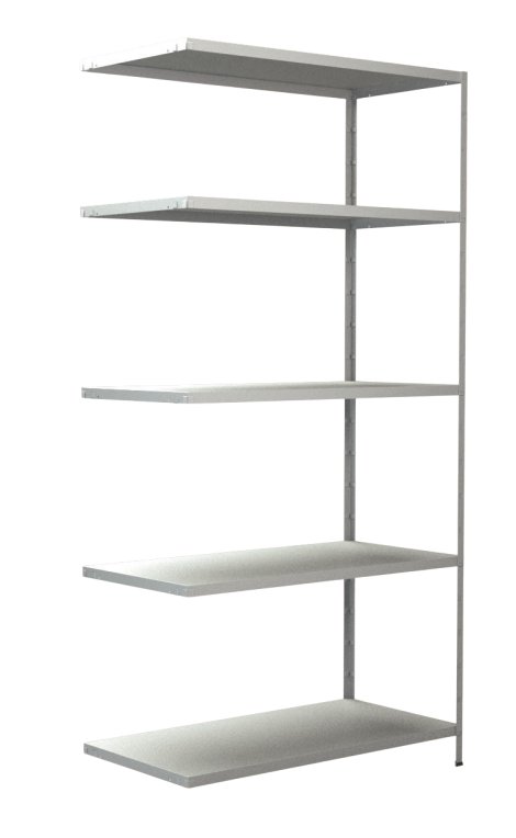 SCHULTE REGALWELT Steckanbauregal 5 Böden Weiß 200x100x50 cm