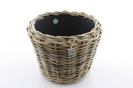 DRYPOT Pflanzkorb Rund Splitt Rattan ø 36 cm