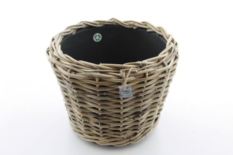 DRYPOT Pflanzkorb Rund Splitt Rattan ø 36 cm