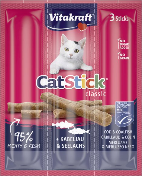 VITAKRAFT Cat-Stick Mini Kabeljau & Thunfisch