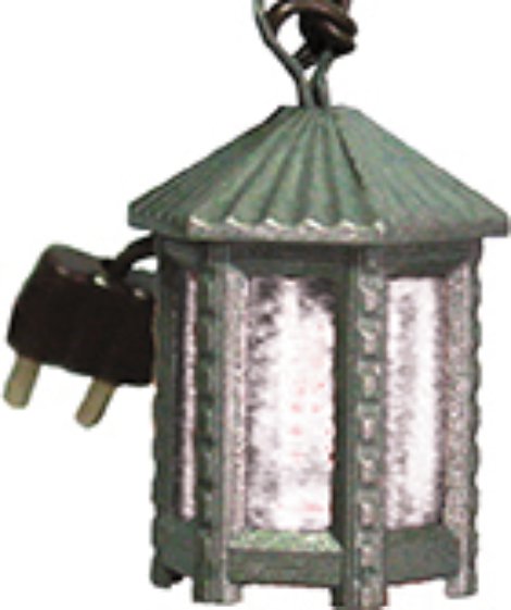 Laterne-Metall Weiß 6-kant 3 cm