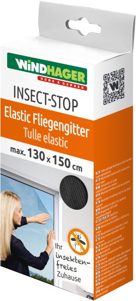 WINDHAGER Fliegengitter Elastic - PLUS 130x150 cm, anthrazit