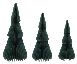 Dekofigur Papierbaum Grün