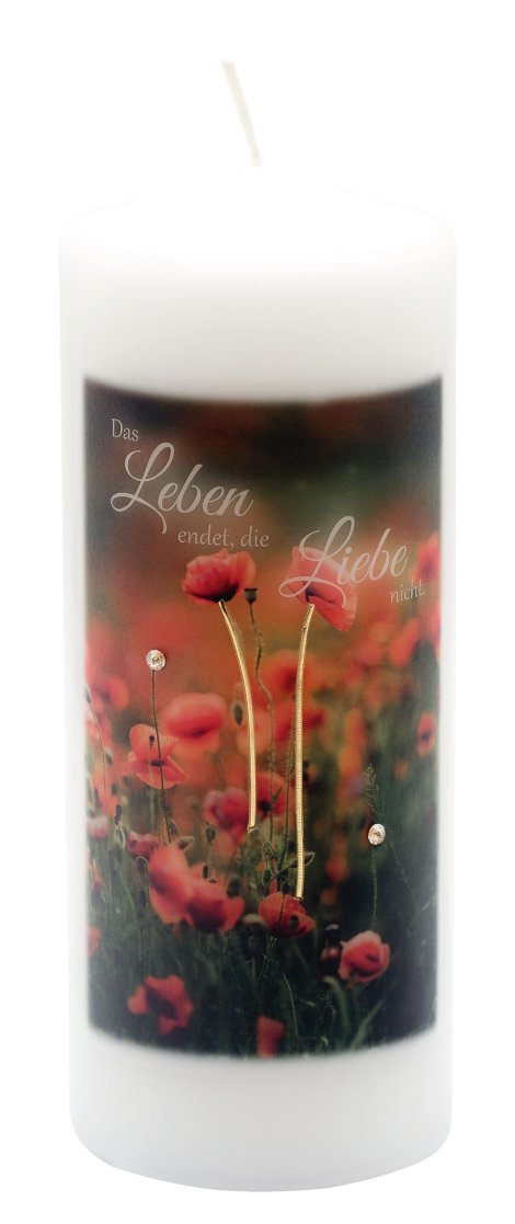 JEKA Trauerkerze Mohn 80x200 mm (ØxH)