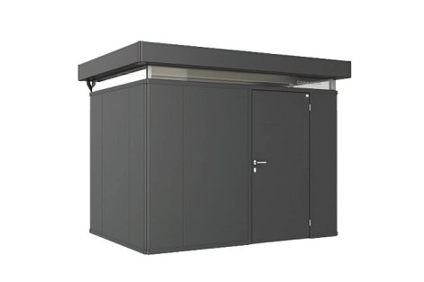BIOHORT Nebengebäude CasaNova® Türanschlag rechts 4x2 m 430x230x250 cm, Dunkelgrau-metallic
