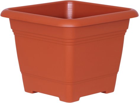 Tera vaso in plastica quadrato Veleta cm 9 sottovaso incluso colore