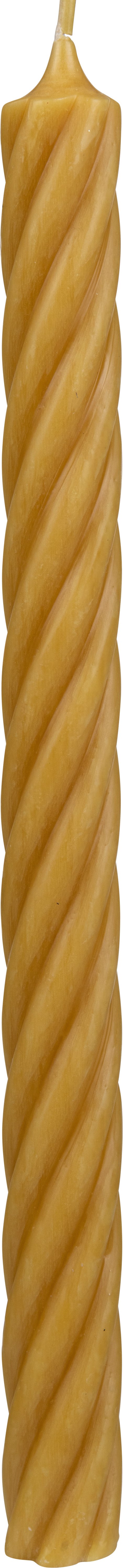 Kerze Rustic Twister Senf 350x28 mm