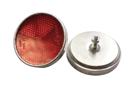 Rückstrahler rot Alu mit Schraube