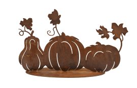 Deko-Kürbis auf Bodenplatte 21x32x12,5 cm