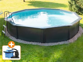 STEINBACH Stahlwandpool-Set Nuovo Deluxe II Small