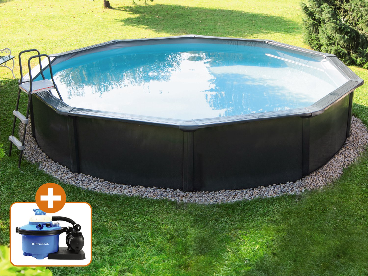 STEINBACH Stahlwandpool-Set Nuovo Deluxe II Small