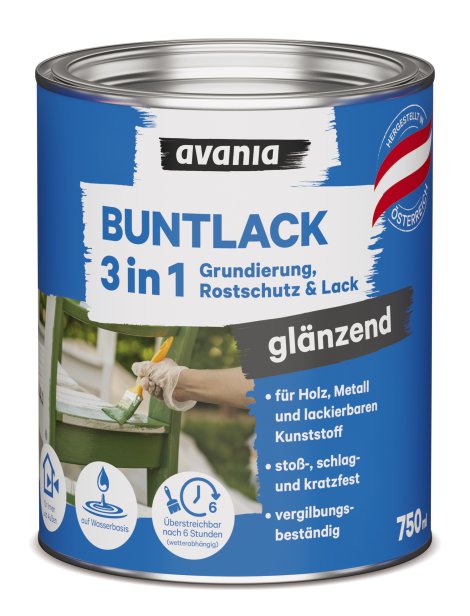 AVANIA 3in1-Buntlack glänzend Anthrazit 750 ml