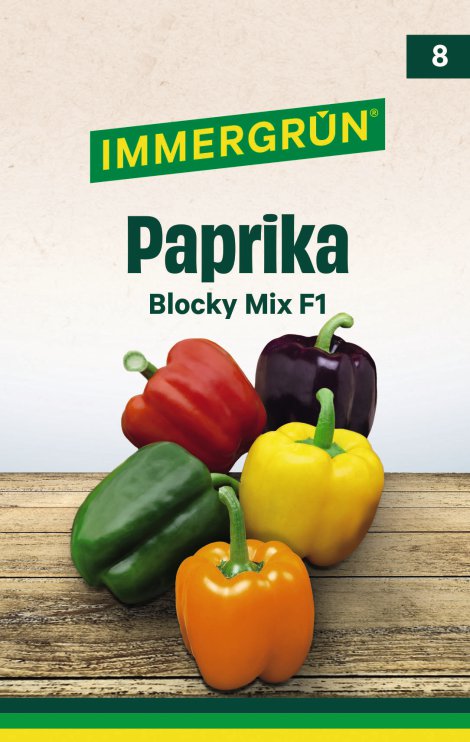 IMMERGRÜN Tütensamen Paprika Blocky Mix  F1