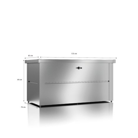 GUARDI Gartenbox S Silber 135x65x69 cm