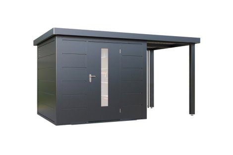 WOLFF FINNHAUS Gartenhaus Thorin 3924 Anthrazit