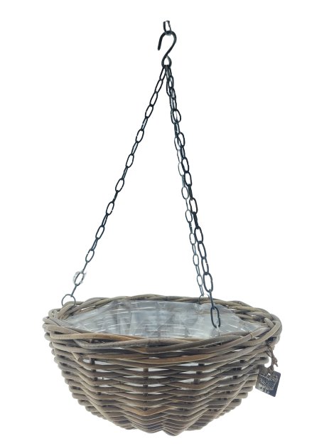 Pflanzampel Rattan Grau ø 40 cm kaufen