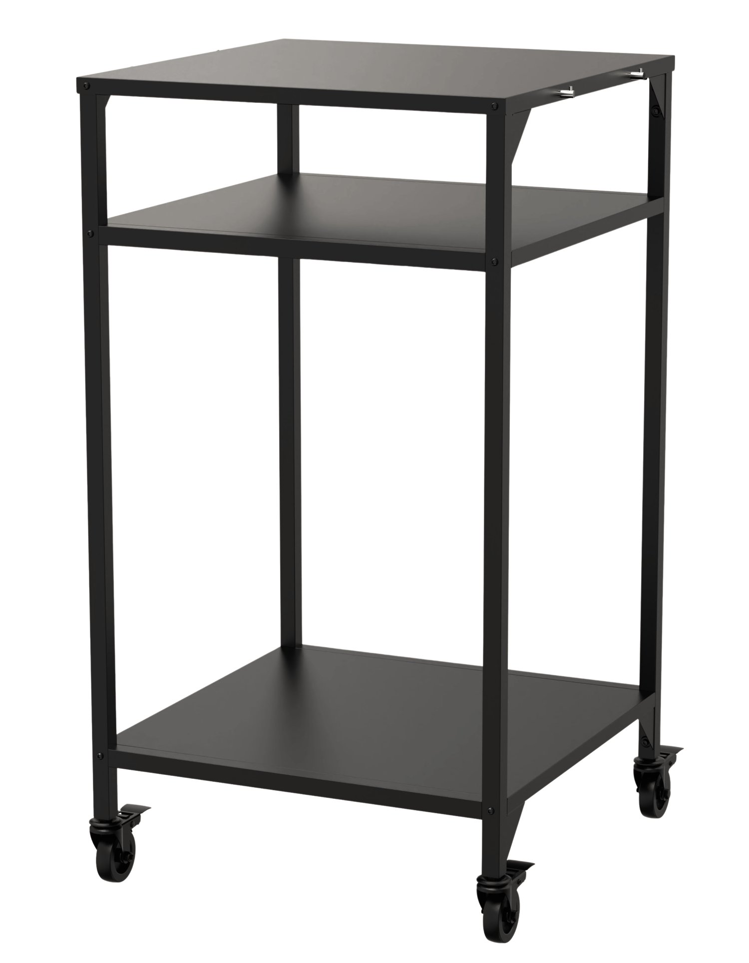 COZZE® Outdoor-Tisch 60 mit Rollen Ø 7,5 cm Schwarz 63,5x60x110 cm (BxTxH)