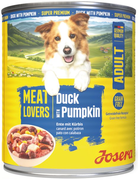 JOSERA DOG Hundenassfutter Meat Lovers Ente und Kürbis 6x800 g